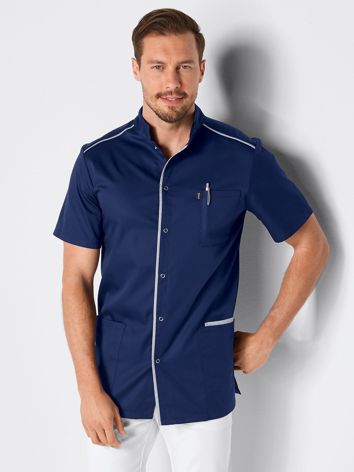 Kasack ANTRIM mit Druckknopfleiste