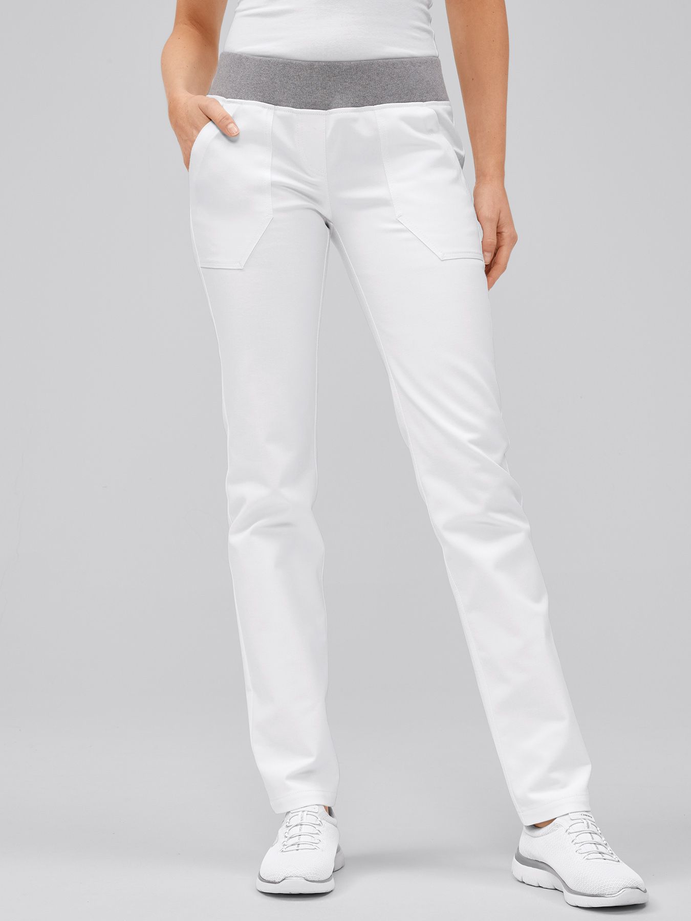 Damenhose mit Strickbund 