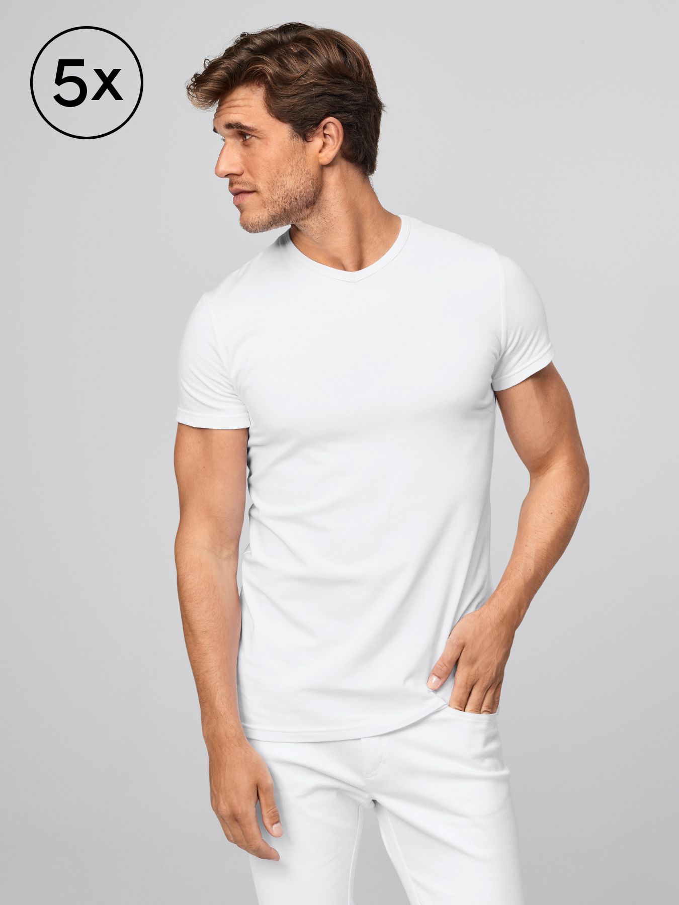 Herren Shirt TANN 5er-Pack